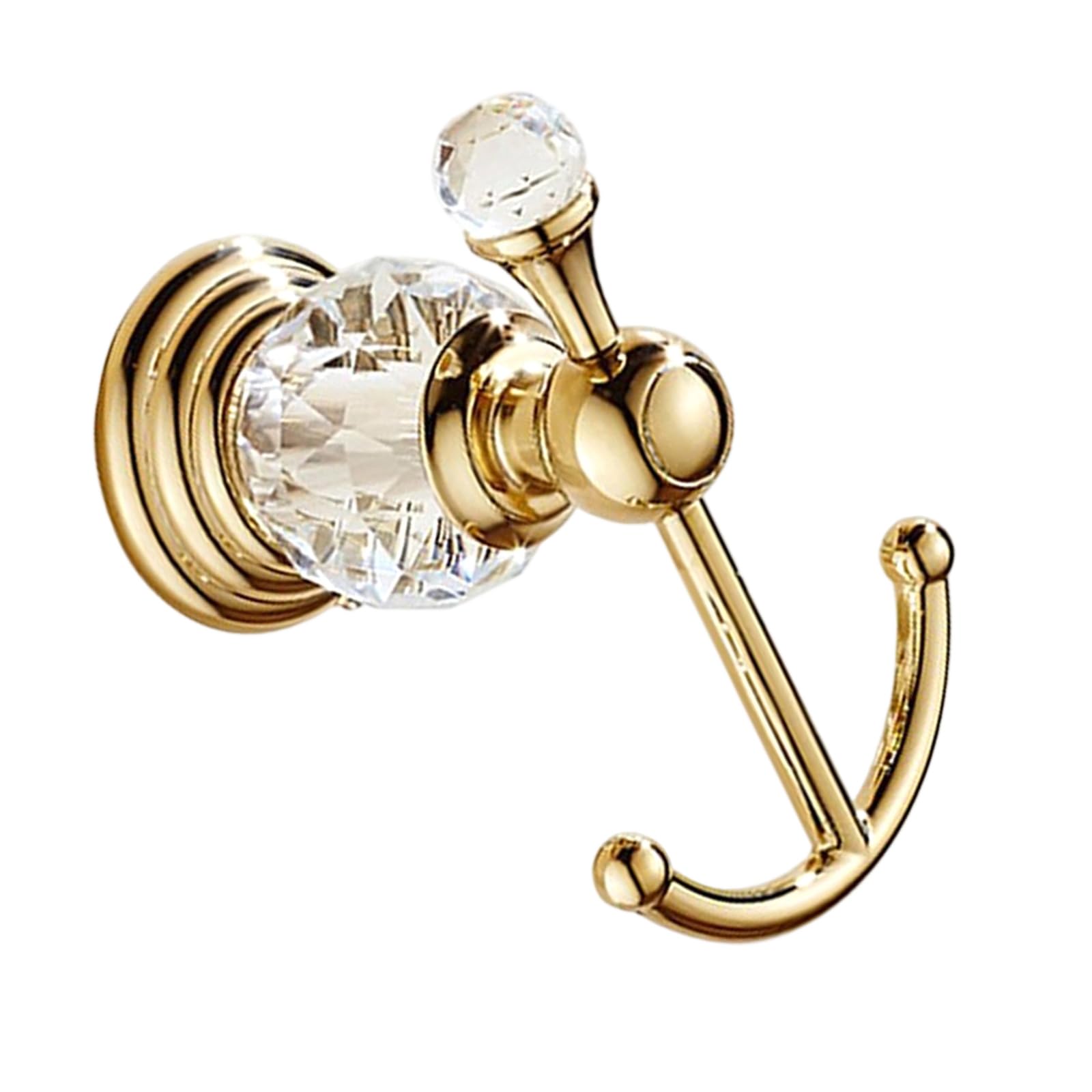 Buxuaaaa Crystal Accent Wall Hook Reinforced Zincs Alloy Construction Towel Racks Coat Hanger for High Weight Capacity Modern Zincs Alloy Hook for Living Room
