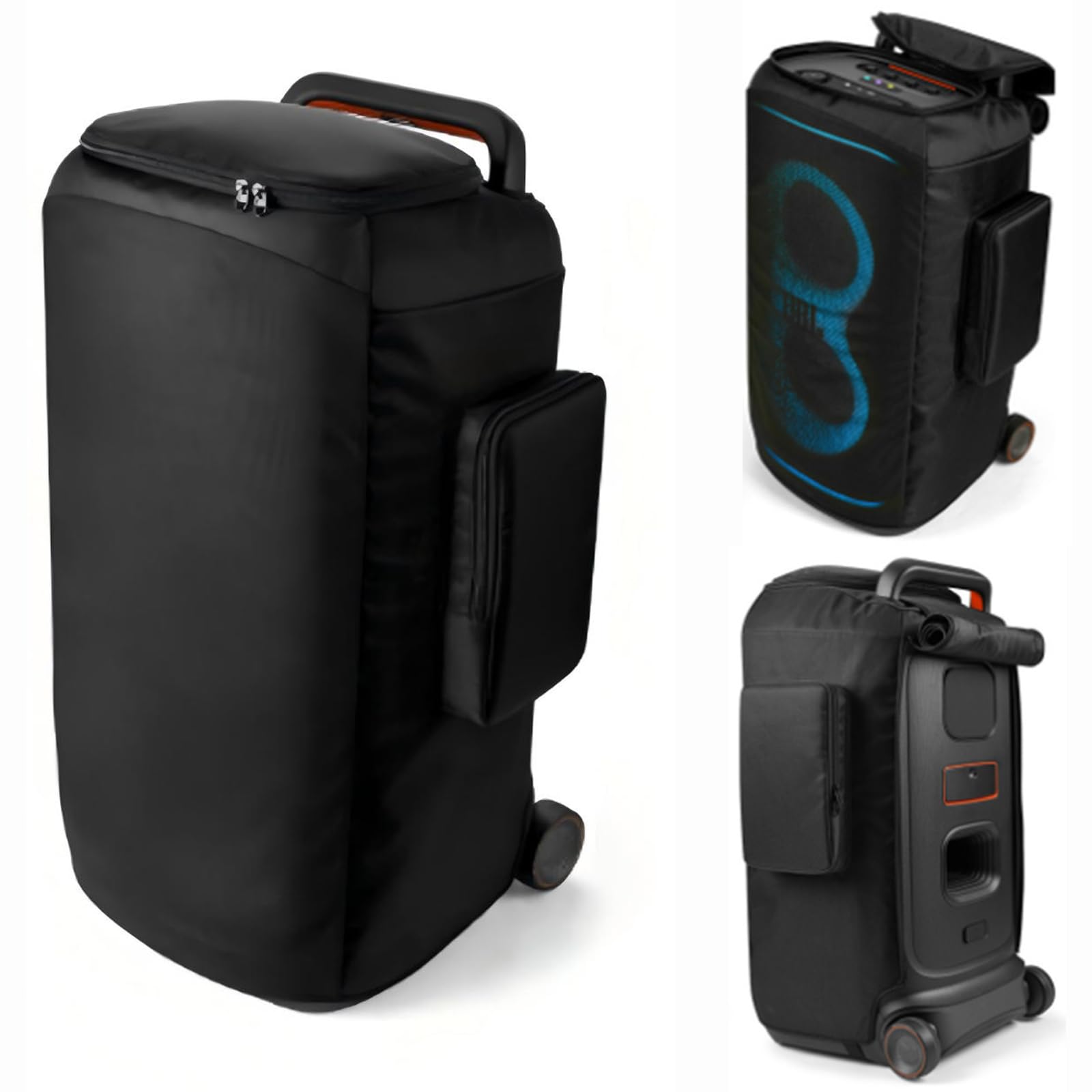 Housse anti-poussière pour haut-parleur portable JBL PartyBox 520, étui de protection en maille respirante avec sac de rangement pour microphones et accessoires