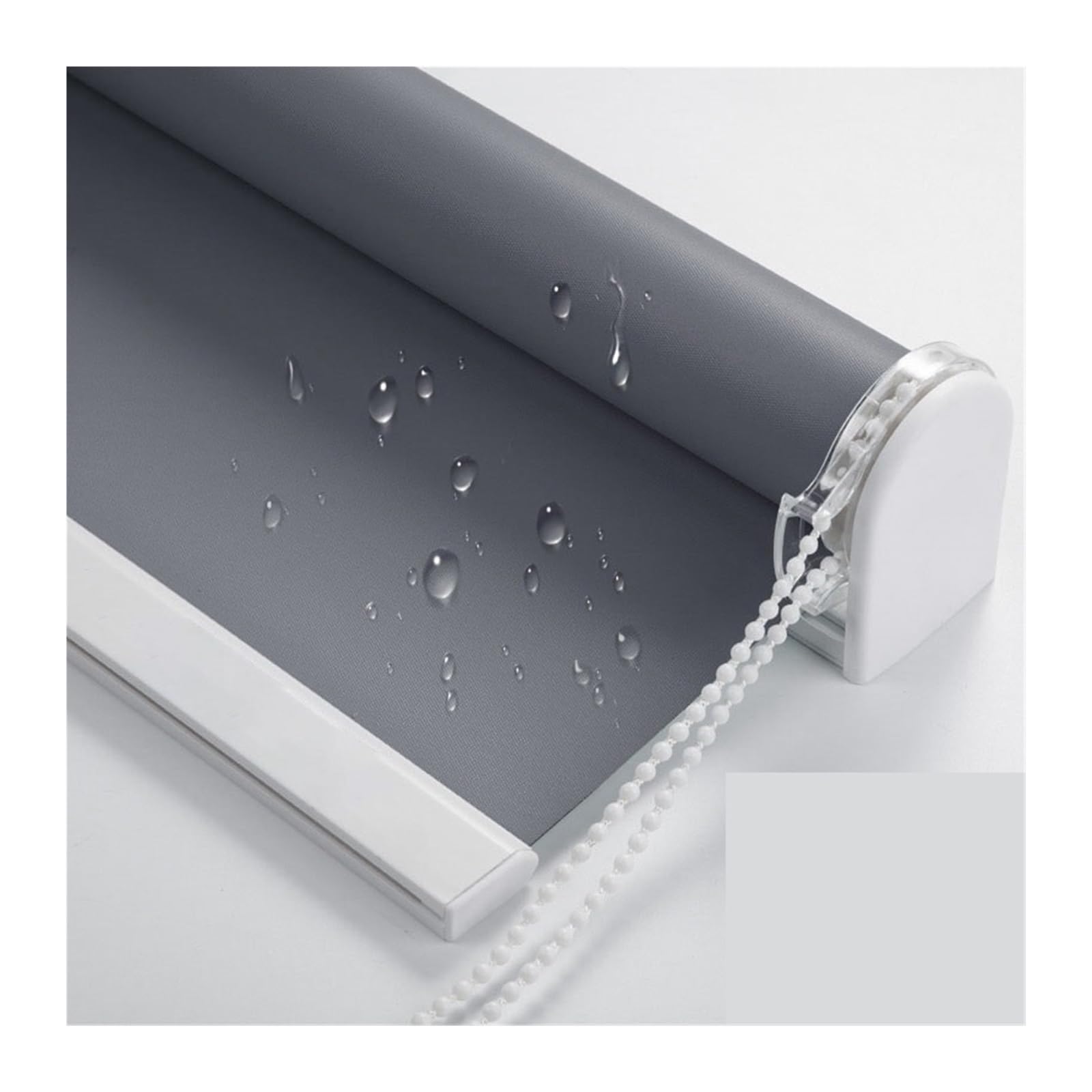 roller blackout blind Manual Blackout Roller Blinds Elegant Shades for Office Kitchen Bedroom Fabric Fit Bathroom Kitchen Bedroom Window(Dark Drey,W90xH200cm)
