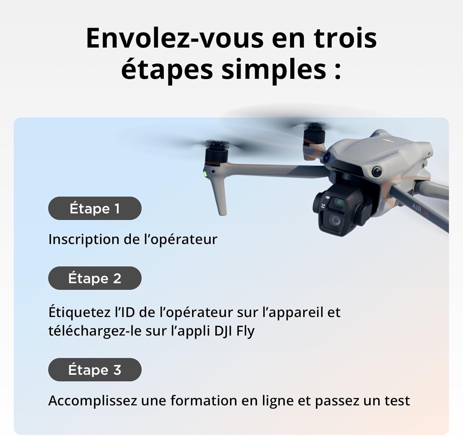 DJI Air 3S Combo Fly More (RC-N3), drone con grandangolare CMOS 1" e teleobiettivo medio, video HDR 4K/60fps, rilevamento omnidirezionale ostacoli in notturna e 3 batterie per volare più a lungo