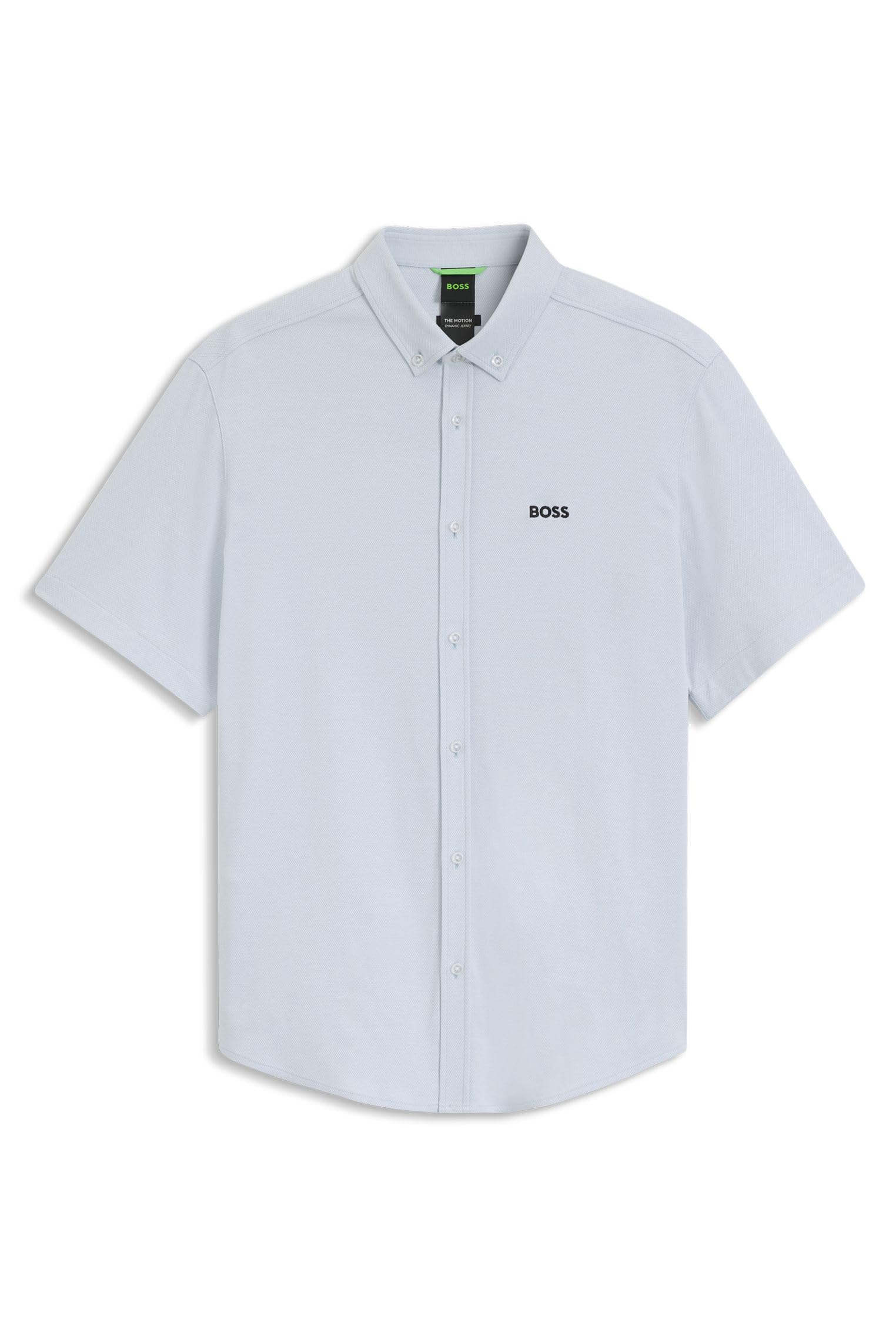 Hugo Boss Men's Blue Light Short Sleeved Motion Shirt  44/Regular Xxl