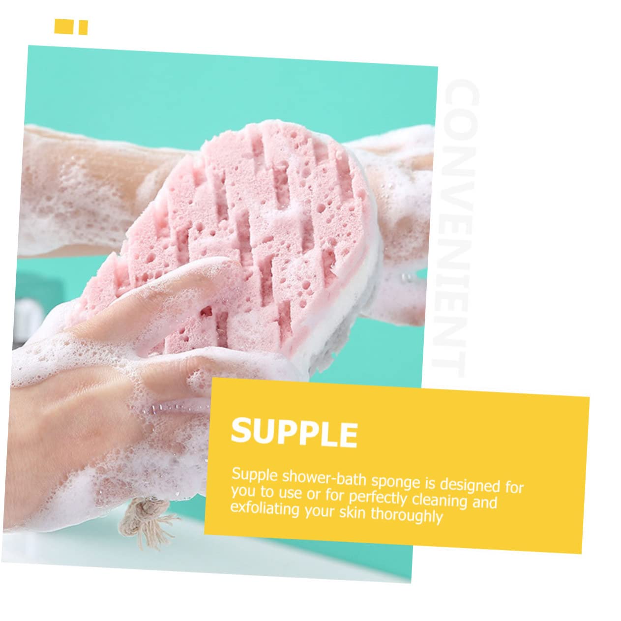 FRCOLOR 24piezas Esponjas Exfoliantes Para De Para Hombres y Mujeres Para Masaje y Limpieza De Espalda Secado Rápido y Almacenamiento