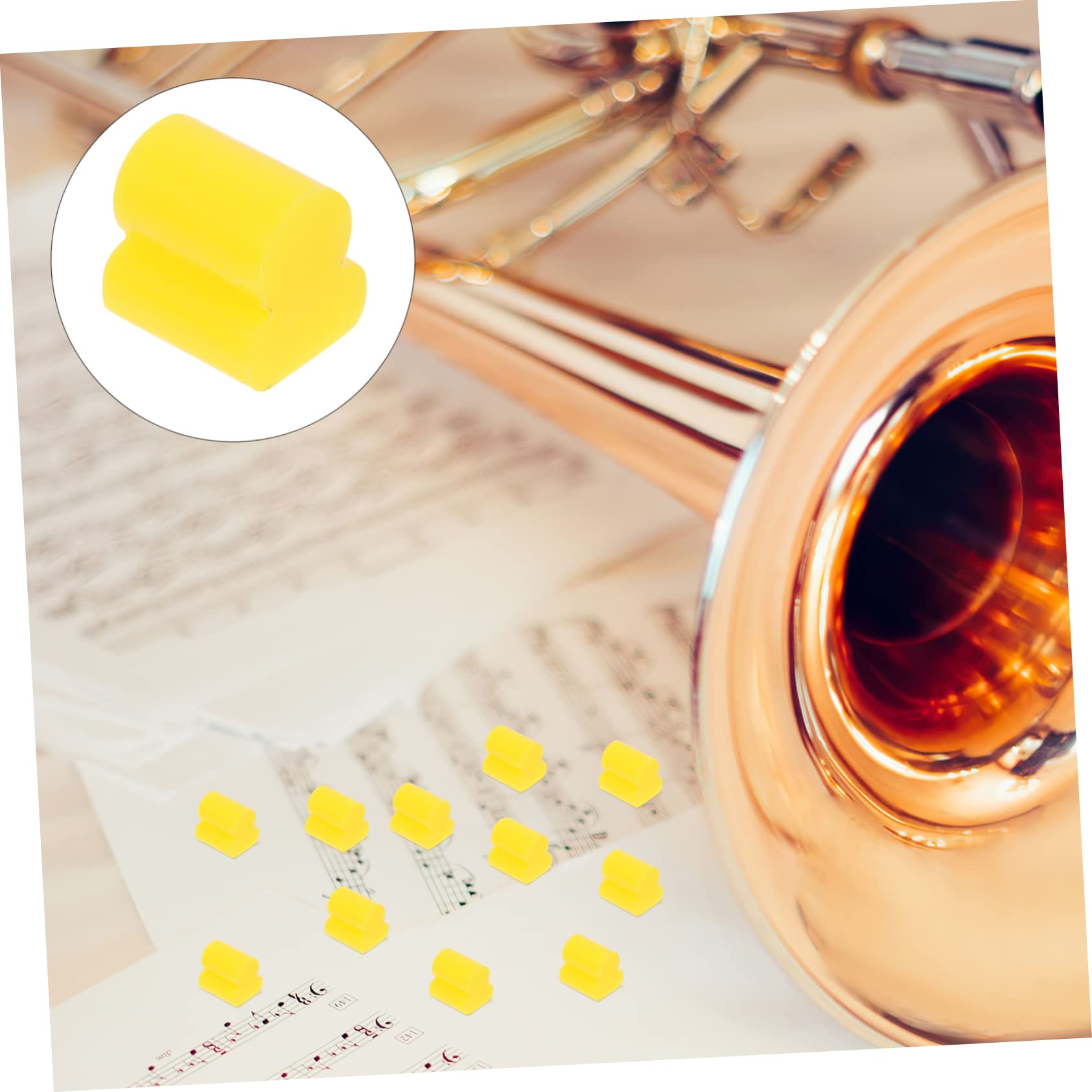 Toddmomy 20pcs Tenor Silicone Plug Trombone Bumper Mute Pad for Instrument Noise Reduction Accessory