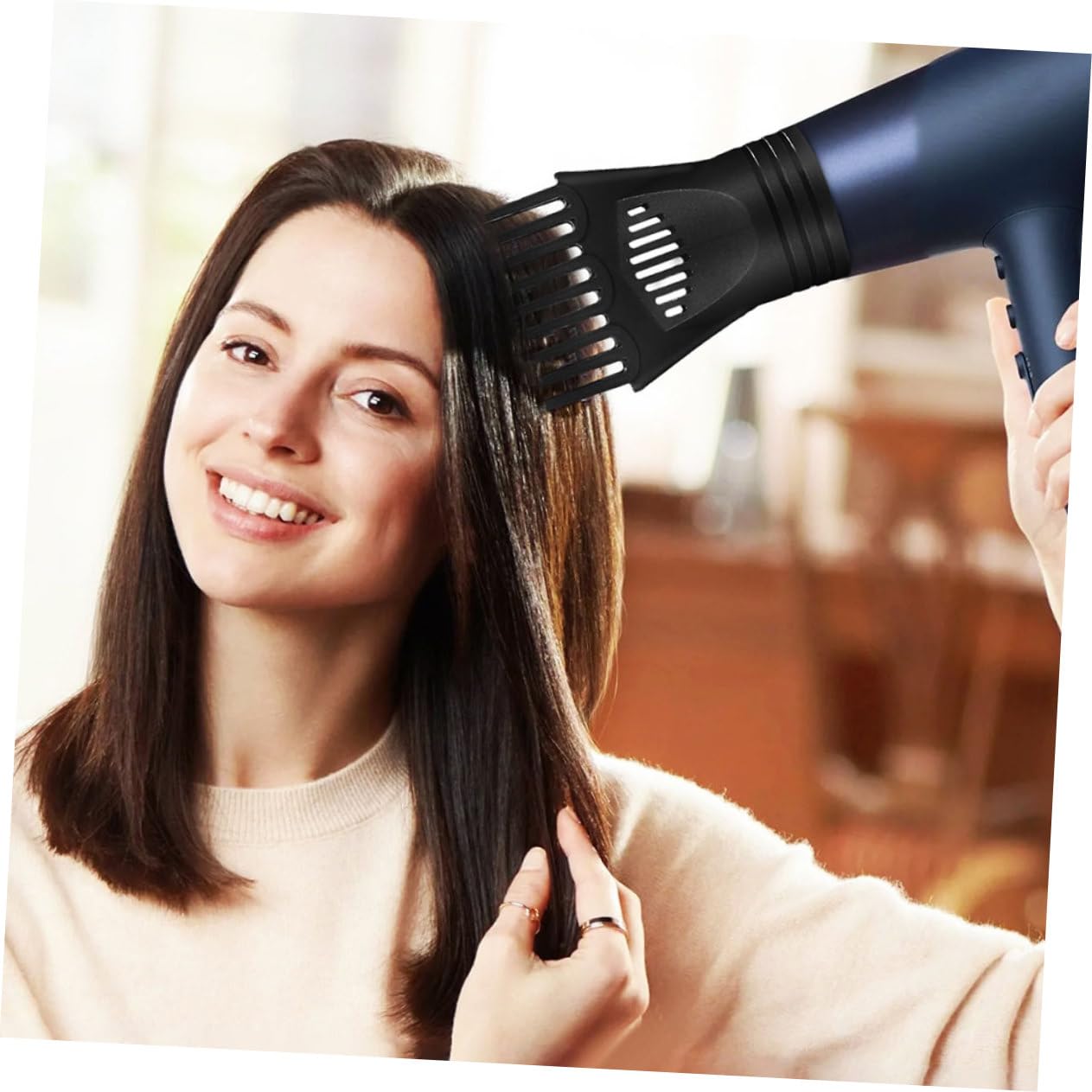 VICASKY 5 Sätze Haartrocknerzubehör Universal- Diffusor Haartrockner Tipp Schlag Entspannungsbürste Fonds haarföhn Friseurwerkzeug Aufsatz für Haartrockner Nylon Schwarz