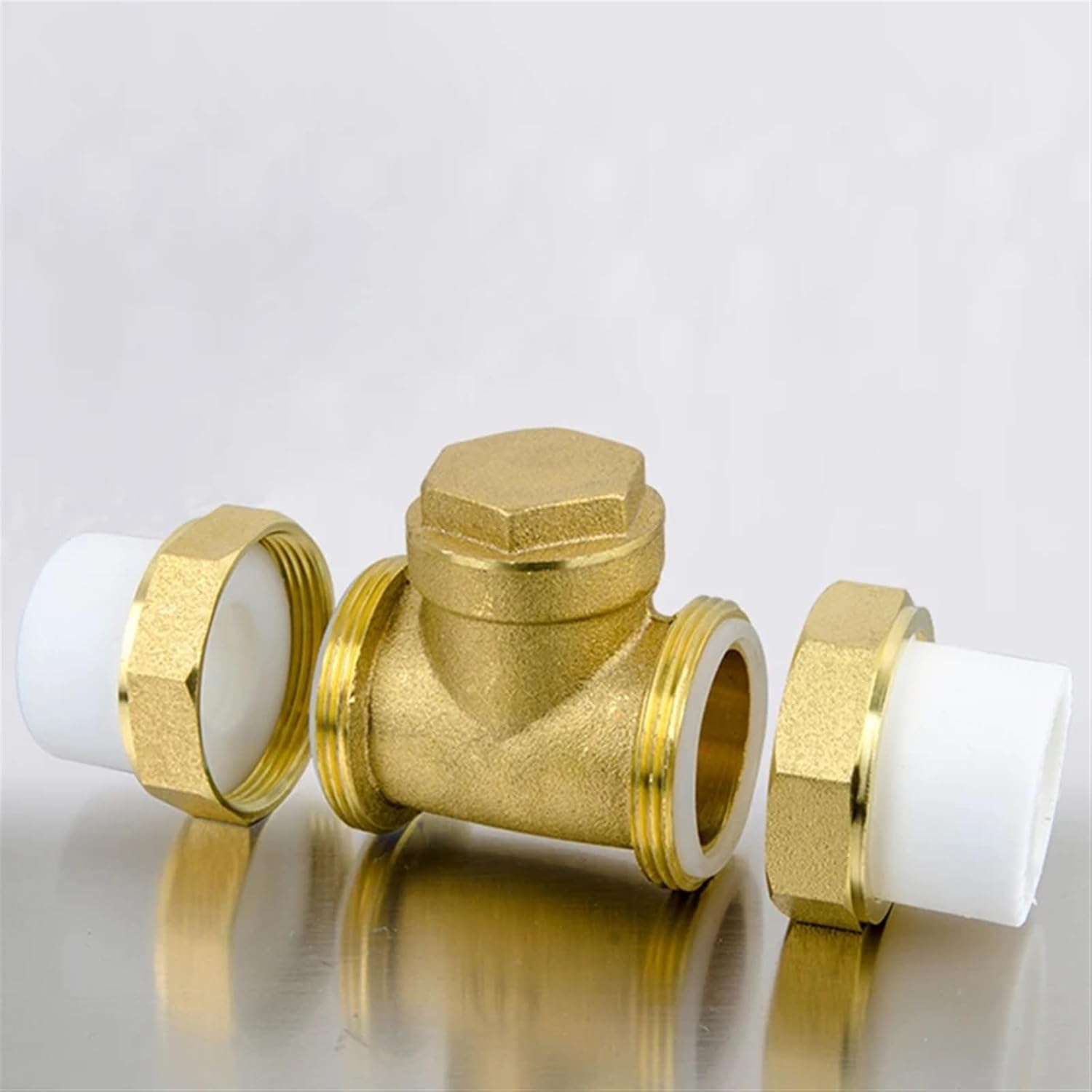 Brass Horizontal Check Valve With PPR Double Movable Joints For Prevent Water Backflow(PPR32)