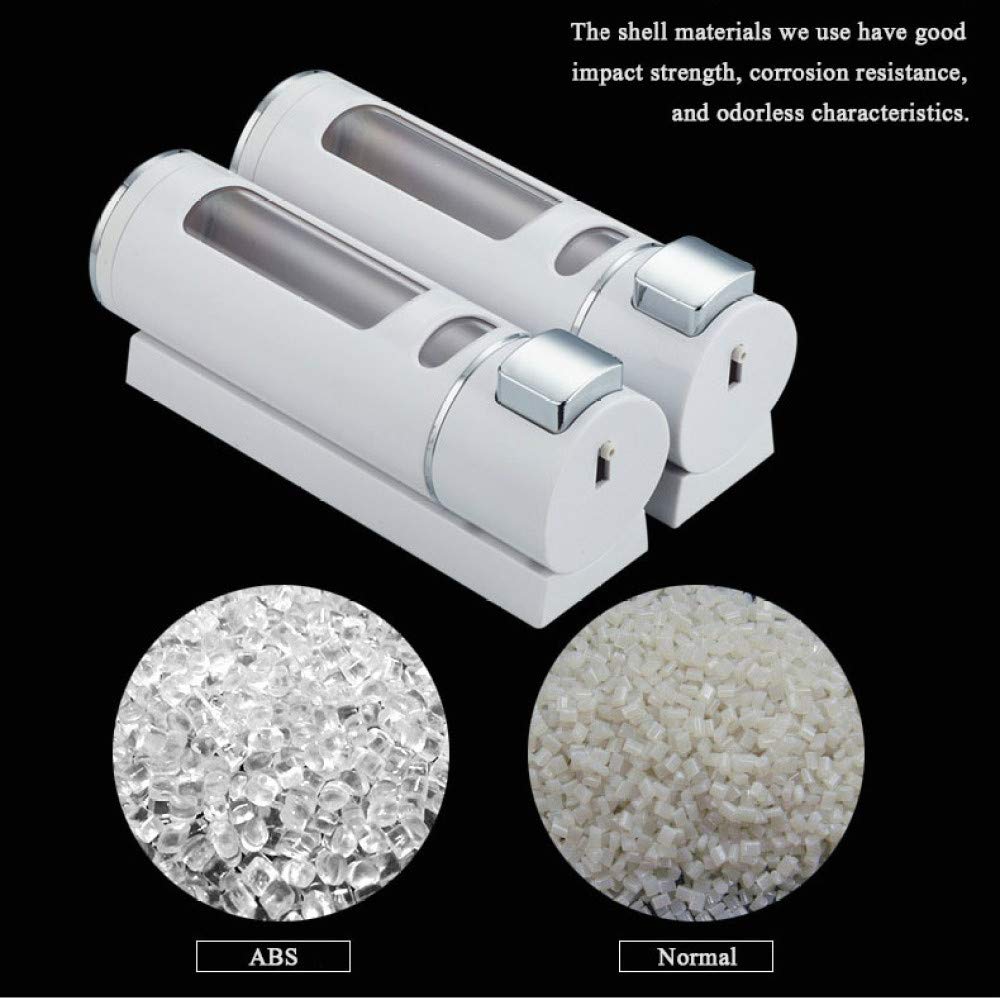 Einfacher/doppelter 400 ml Seifenspender Wand-Duschbad Shampoo-Spender Flüssiger Seifenbehälter Badezimmer Waschraumzubehör Galvanisiert Zwei