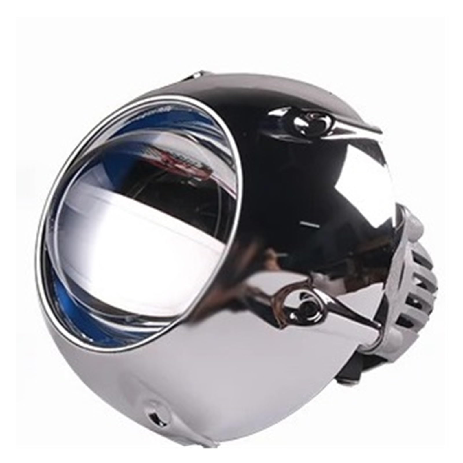 Faro Fanale Proiettore Faro Per Auto Con Lente Per Proiettore Bi LED 5500K 22040Lux LHD Per Aggiornamento Fari Con Tre Riflettori Fari Anteriori(With MaskC)