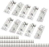 LDEXIN 10-Pack 2" Stainless Steel Barrel Bolt Locks - Rustproof Slide Latches for Doors, Windows, Gates & Cabinets