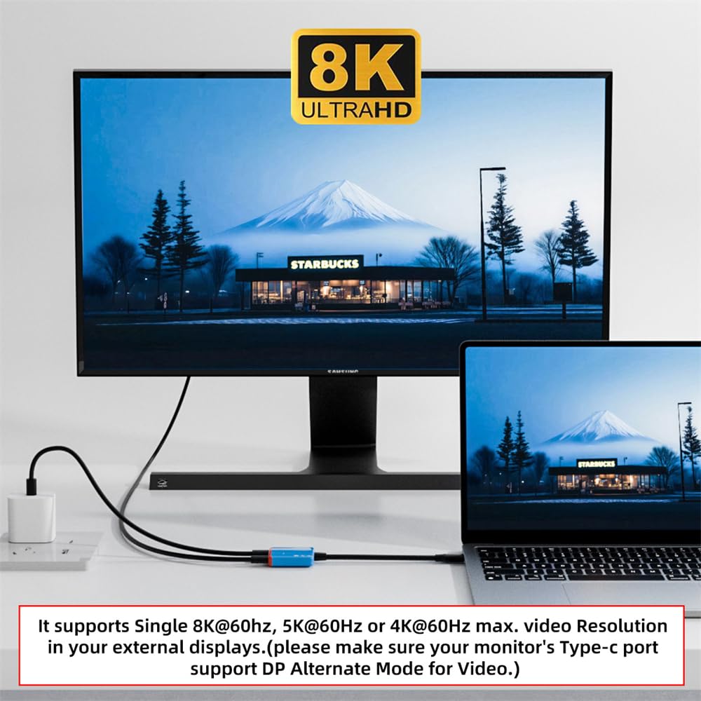 cablecc USB-C VR AR Glass 1-to-2 OTG Type-C 8K Video USB-C Female 100W PD Power Cable for NS Handheld Console Laptop Tablet Phone image 4
