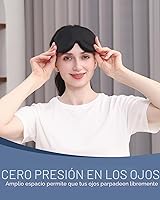Vista 2 de Máscara de dormir de lujo MZOO para hombres y mujeres que duermen de lado, máscara de dormir 3D sin presión en los ojos, máscara de noche