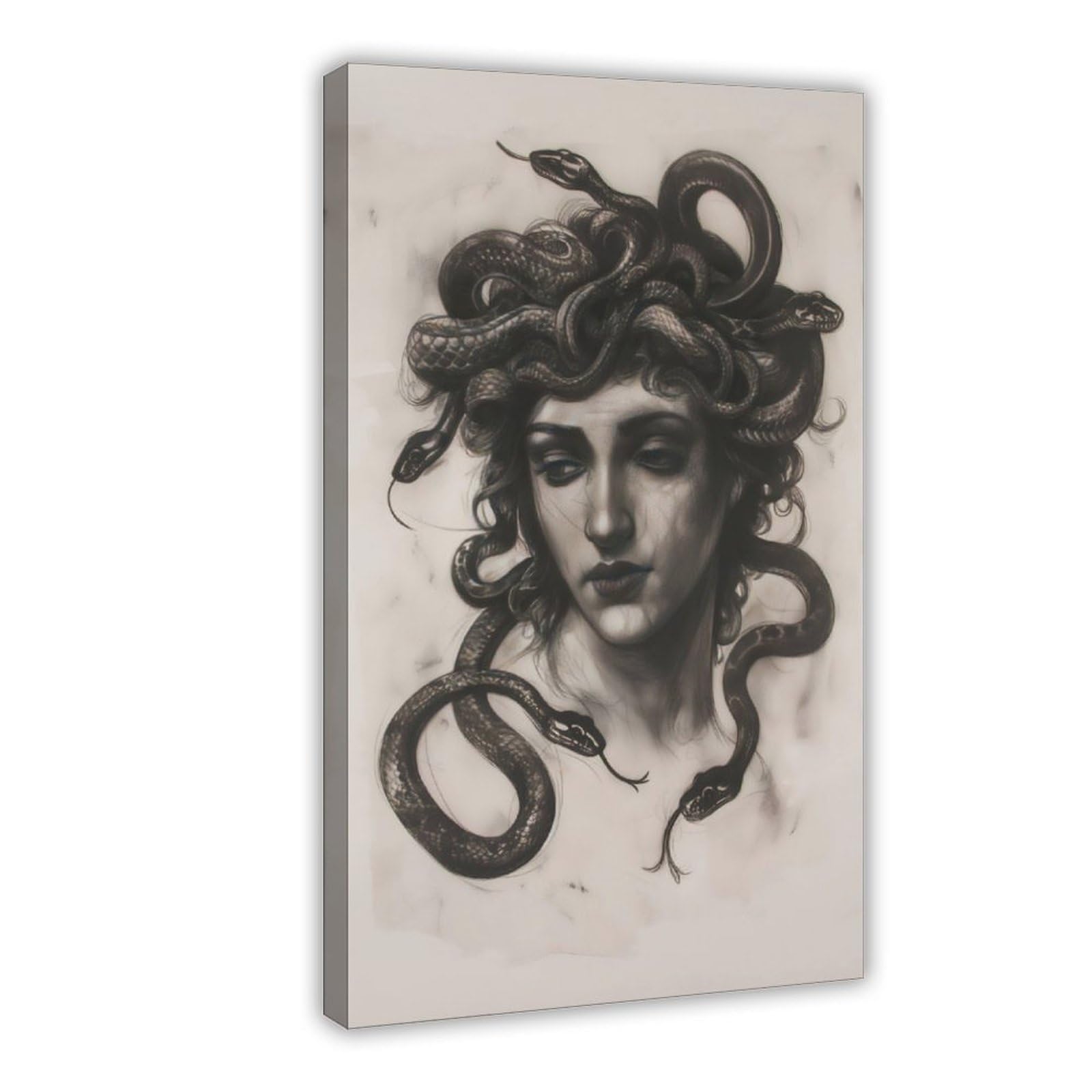 Qgvbgf Medusa Greek Mythology Canvas Poster Bedroom Decor Landscape Office Room Decor Gift 20X30inch(50X75cm)