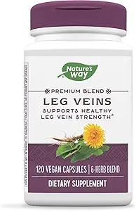 Nature's Way Premium Blend Leg Veins; Vegan; 120 Vegan Capsules