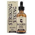 Striking Viking Vanilla Beard Oil for Men - Naturally Derived Conditioner with Argan & Jojoba Oils for Softening, Moisturizing and Growth (2 Oz)