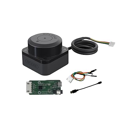 WayPonDEV RPLIDAR C1 360 Degree 2D Lidar Sensor, 12 Meters Scanning Radius Ranging Module Kit, SLAM ROS Robot LIDAR Sensor Scanner for Obstacle Avoidance and Navigation of Robots