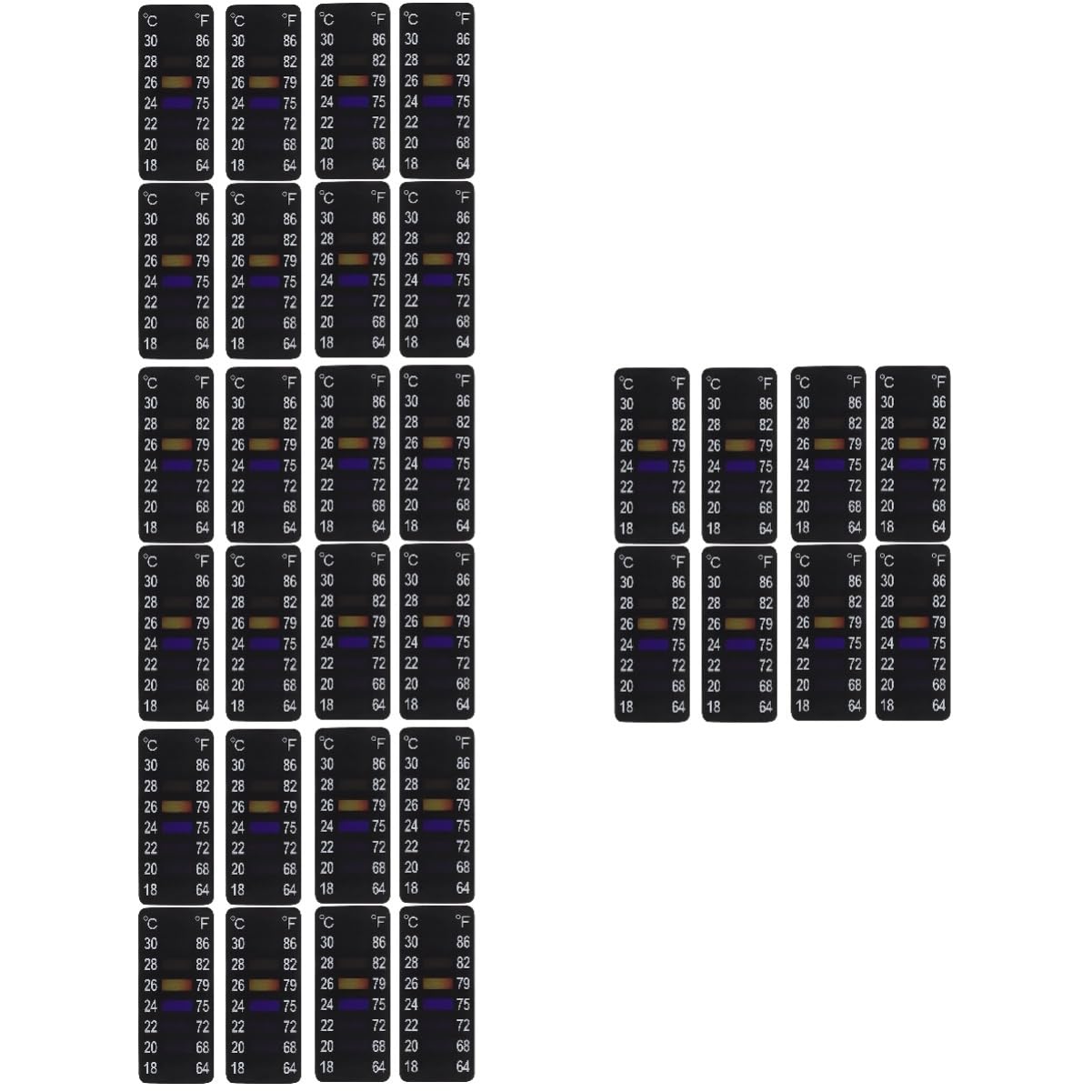 KICHOUSE 32pcs Adhesive Thermometer Strips for Fermentation Accurate Temperature Monitoring for Brewing and Wine Making for Homebrewers and Baking Enthusiasts