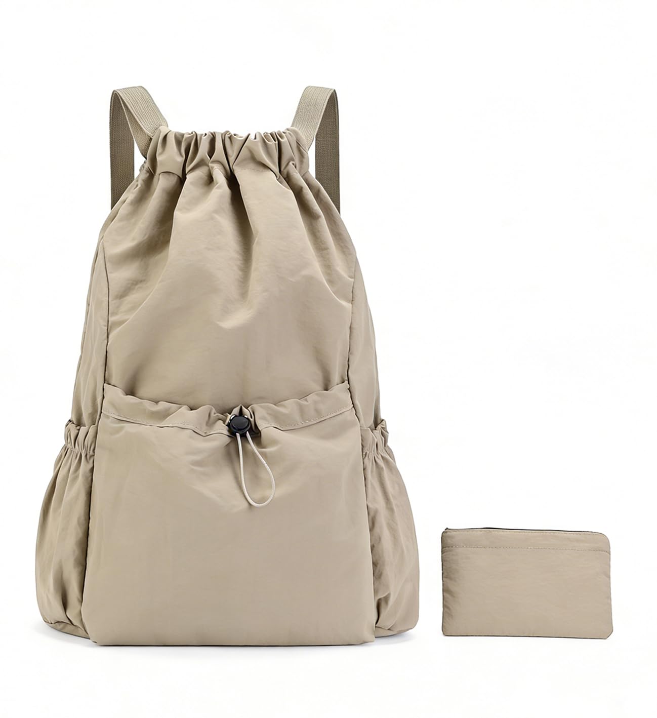 Mochila plegable con cordón de 20 L, saco ligero para viajes, compras y gimnasio (resistente al agua) — view 4