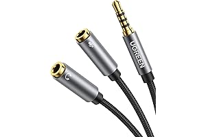 Kingtop Headphone Mic Splitter 3.5mm: Double the Joy of Audio and Communication