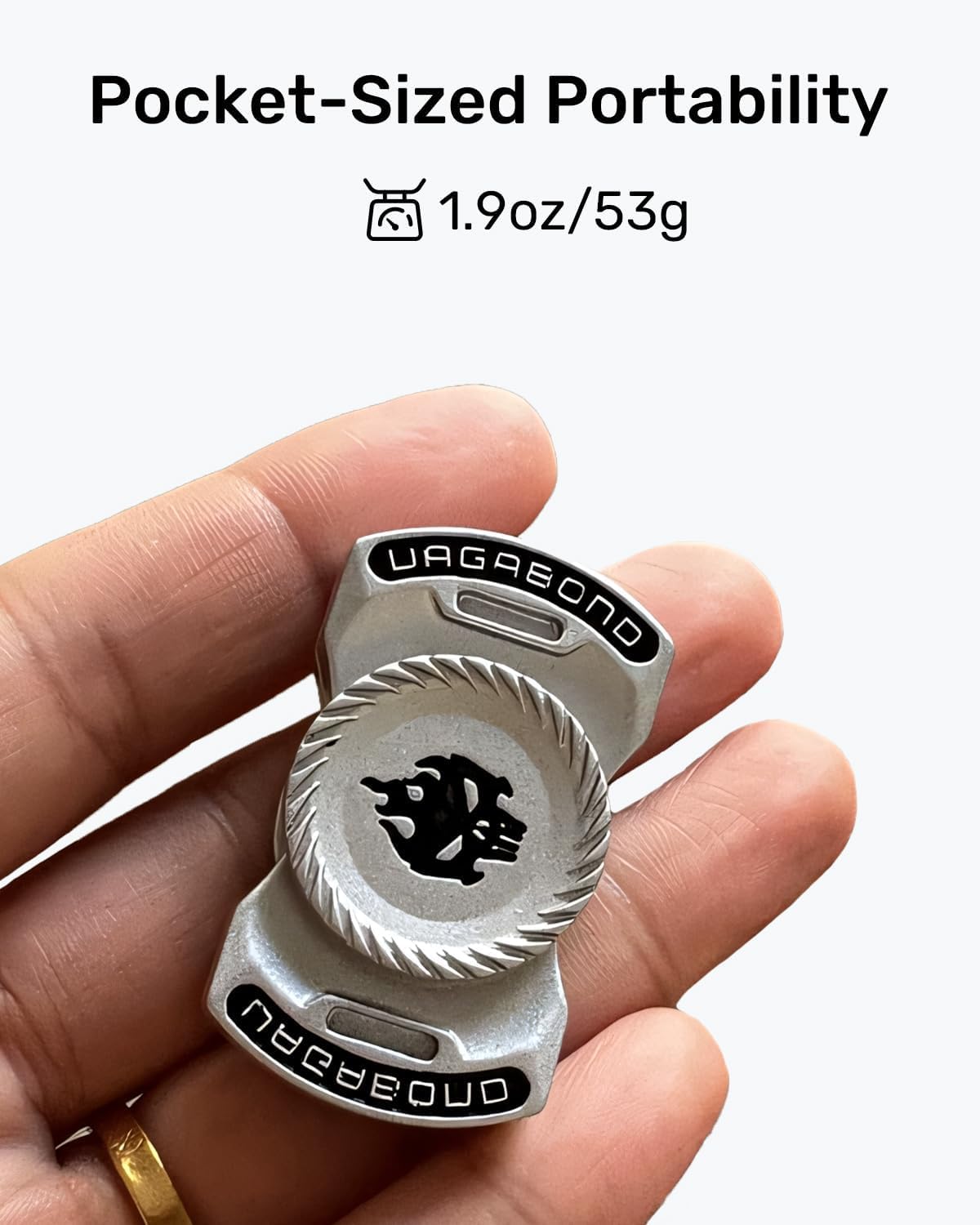 Metal Fidget Toys Adults - 3-in-1 Fidget Slider Haptic Clicker Spinner Toy, Silent Stress Relief Desk Toys for Anxiety Focused, Pocket Fidget Gadget for Adults, Silver