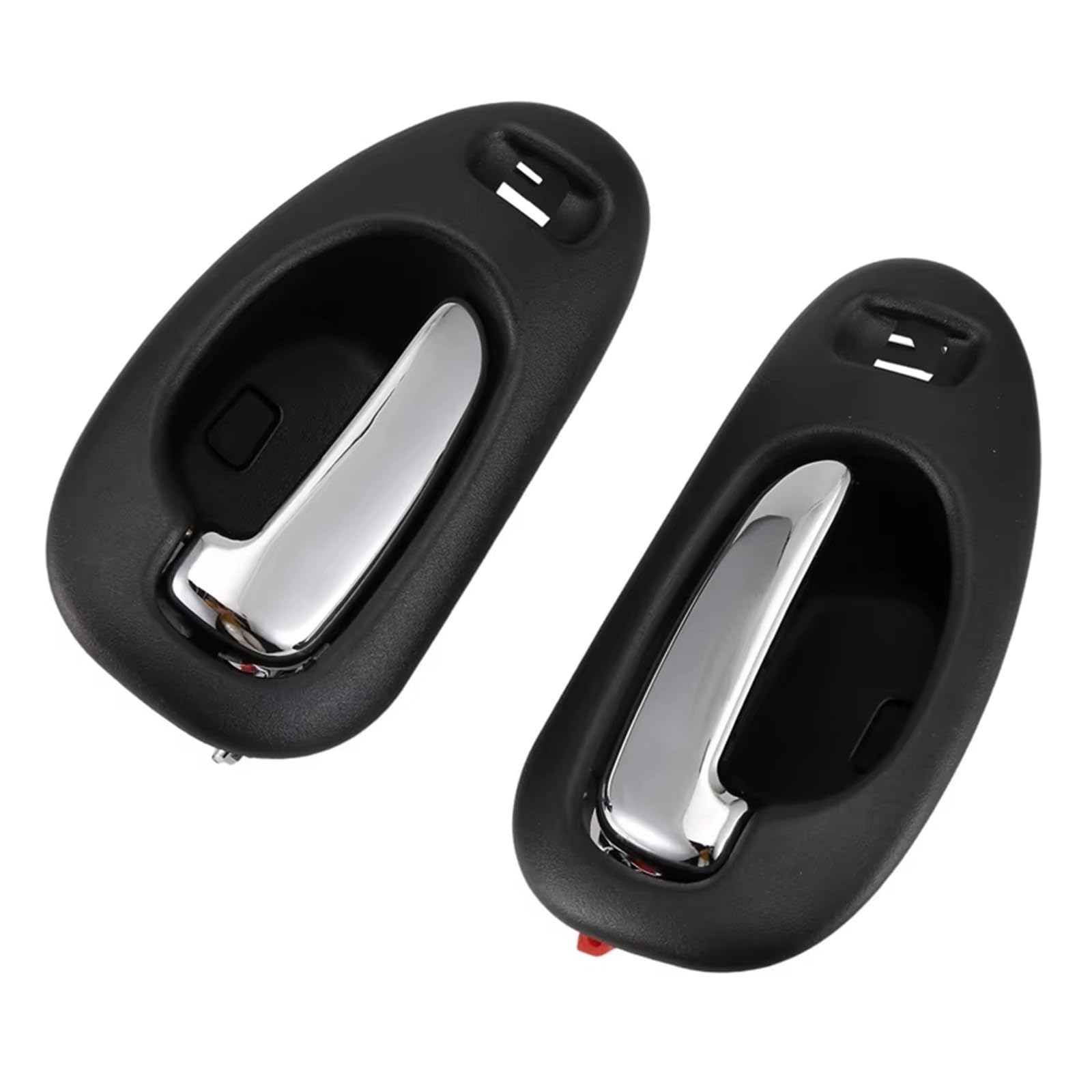 Fpcdhxsp Inner Door Pull Handle Trim Cover for Chrysler 5102847AA 5102849AA Door Handle Black Chrome Inside Interior Front LH RH Pair