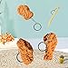 kapitomanio 4 pcs,Imitation Food Keychain French Fries Chicken Nuggets Fried Chicken Leg Food Pendant Keychain Accessories