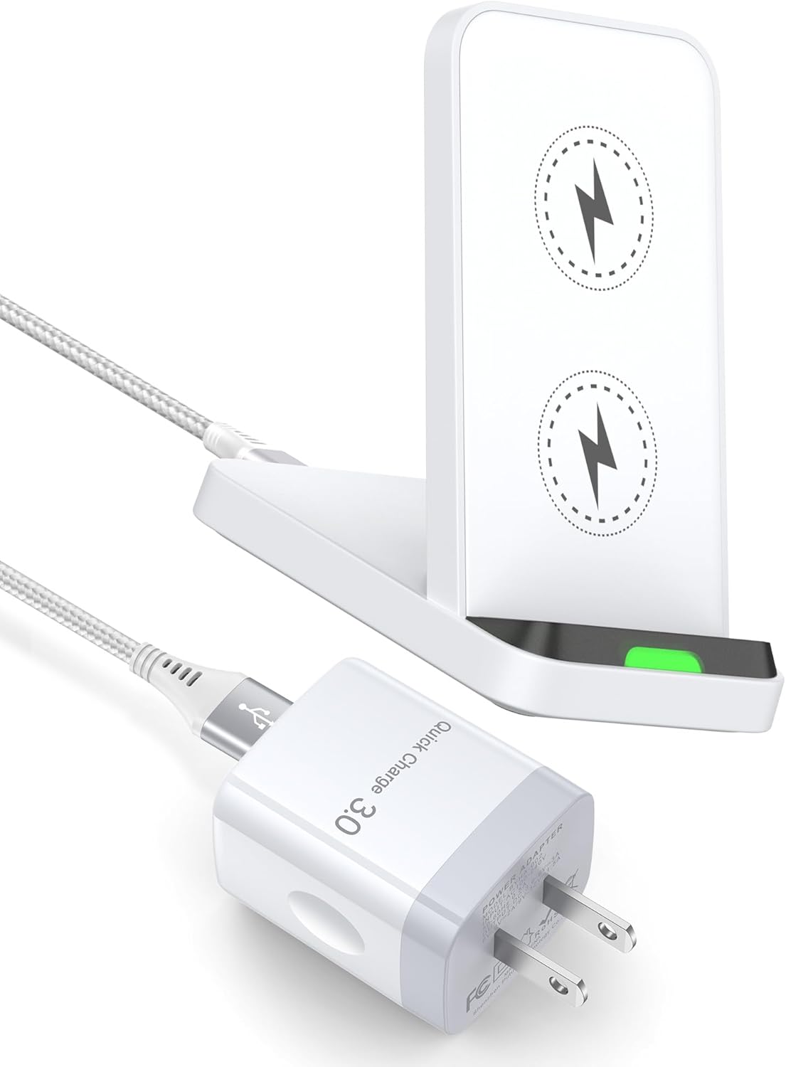 Wireless Charger Stand for Google Pixel 10, Samsung Galaxy, Apple, Wire Less Enable Android Charge Phone Holder for Galaxy S25 Ultra, iPhone 17 Pro Max/17Pro/Pixel 10 9 9a Fast Charging Station 15W