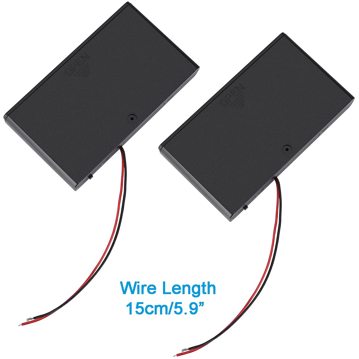 Portabatteria 12V Per 8xAA | 3 Pezzi | Con Interruttore ON/OFF E Spina DC 5.5x2.1 Mm | Per Progetti Elettrici - Foto 2