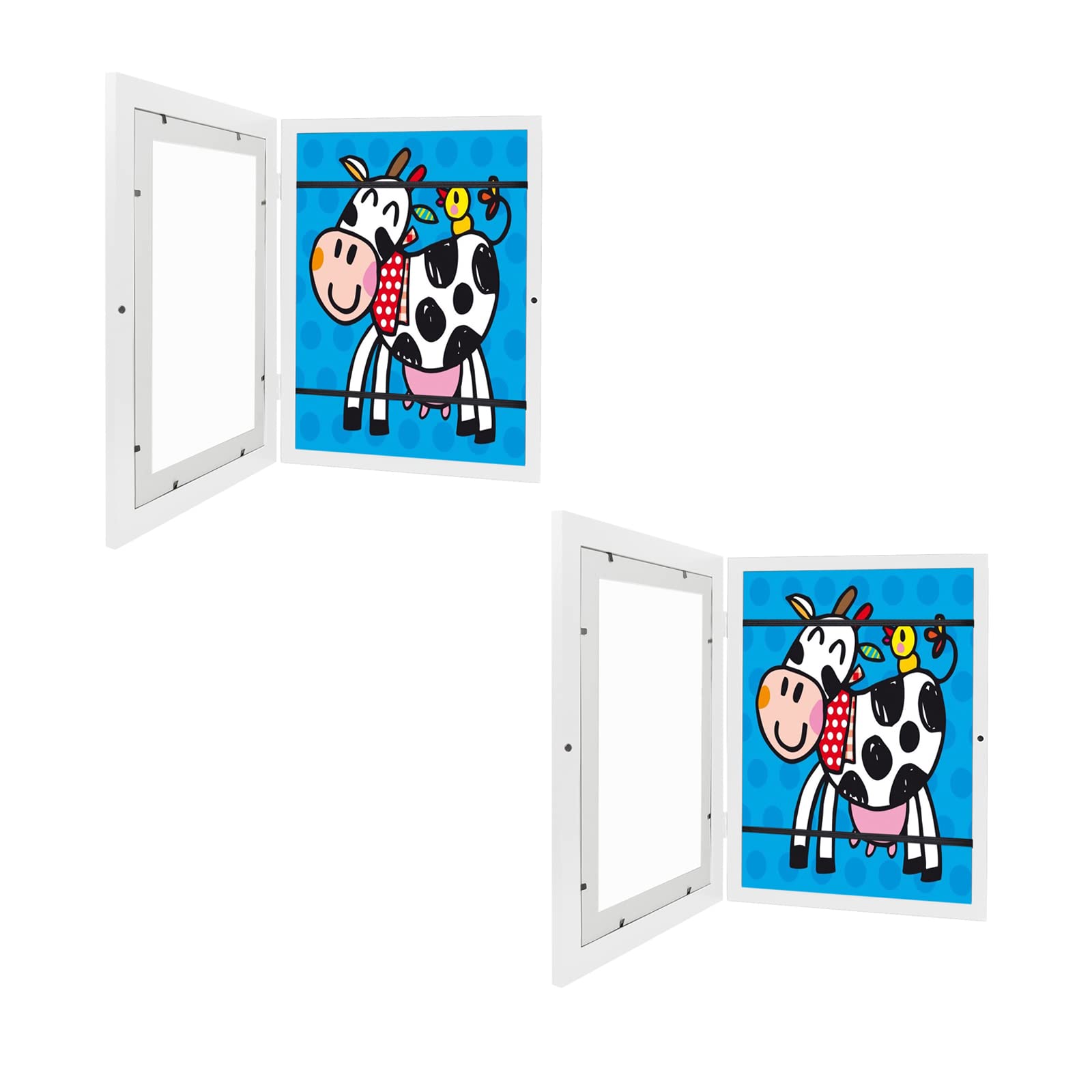 MUYOGRT Kids Artwork Display Frames,Childrens Opening A4 Frame Storage, Picture Frames Storage for Kids, Art Suspension Kids Art Frame for Children Drawing Crafting