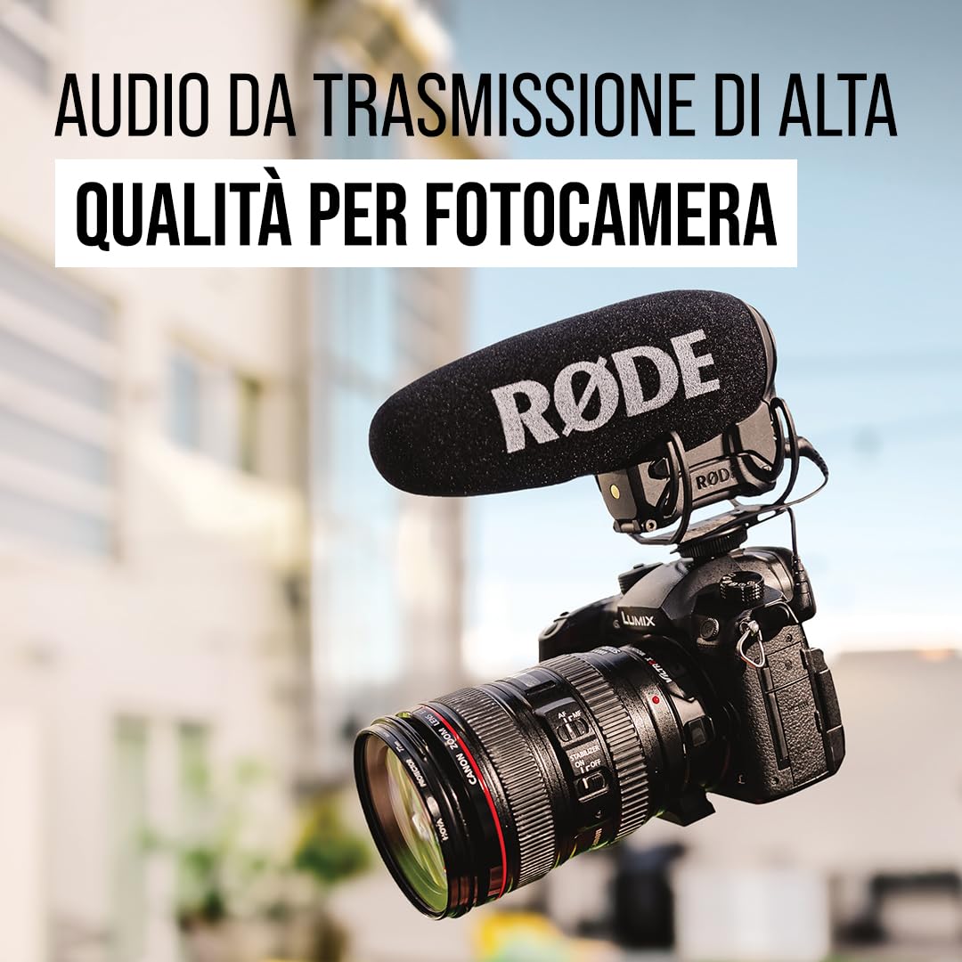 RØDE Videomic Pro+ Microfono per Fucile da Ripresa Premium con Filtro Passa-Alto, Pad, Canale di Sicurezza per Riprese Cinematografiche, Creazione di Contenuti e Registrazione della Posizione