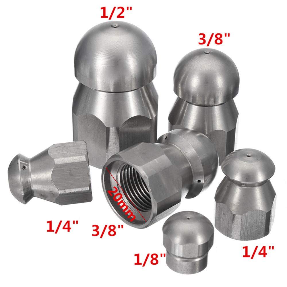 Set Doppia Testa Di Pulizia Per Tubo 1/8" Rigida E Rotante Tubo - Foto 6