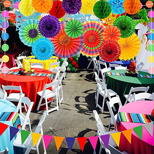 Image of Colorful Birthday Decorations Mexican Fiesta Party Decorations Supplies