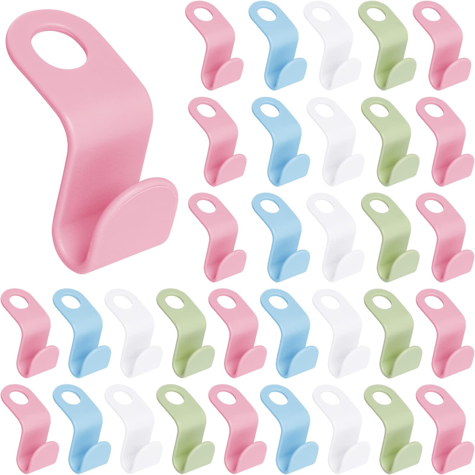 120Pcs Clothes Hanger Connector Hooks, Cascading Hangers Hooks Space Saving Organizer for Closet, 4 Colors