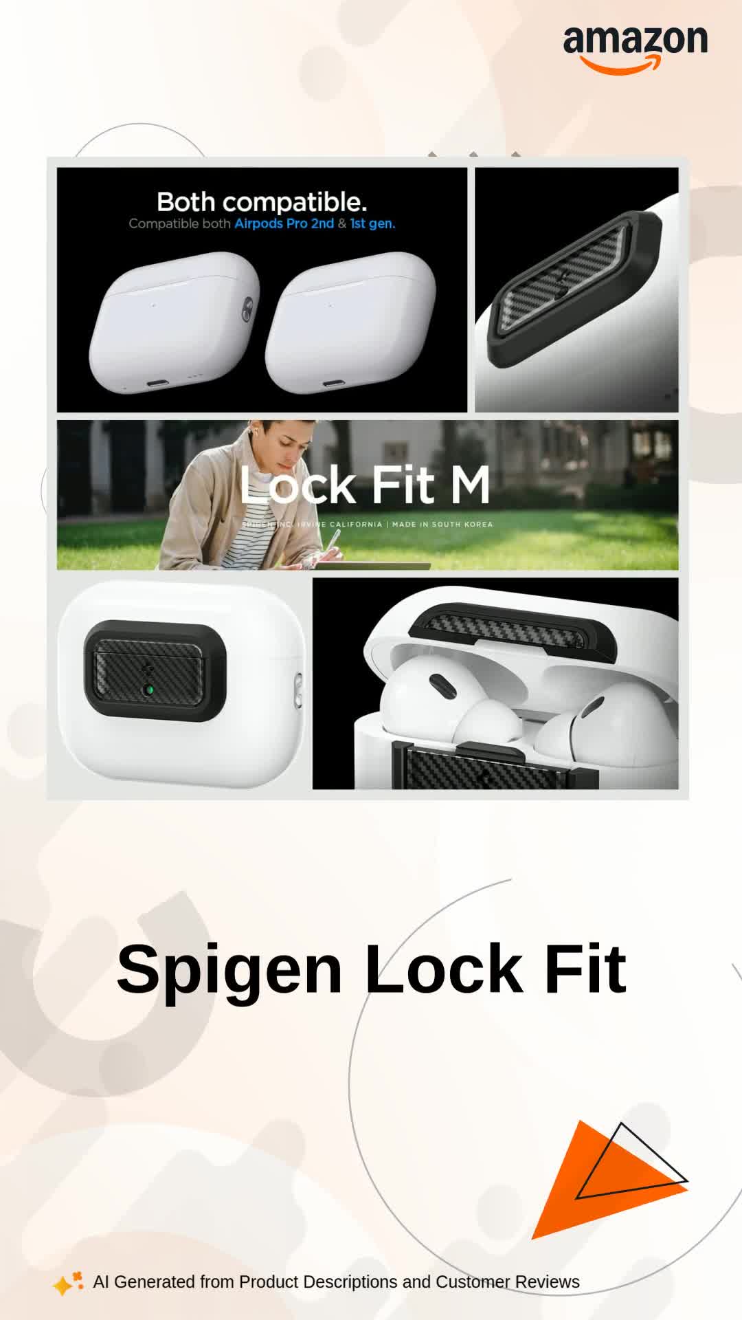 Spigen Lock Fit M EZ FIT Locking Tool for AirPods Pro 2nd Gen/Pro