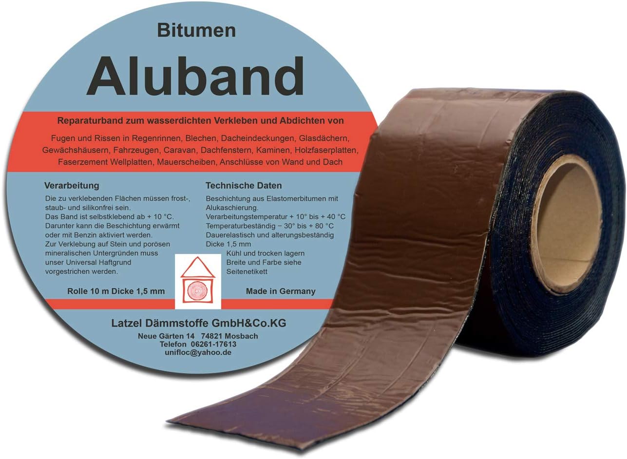 Nastro Bituminoso Autoadesivo Per Riparazioni Fai Da Te - Rotolo 10m X 300mm - Impermeabilizza Tetti E Superfici - Foto 8