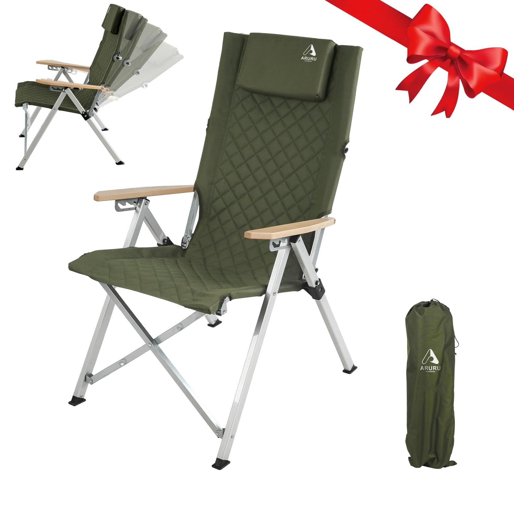 Amazon.co.jp: ARURU リクライニングキャンプチェア 高耐久 折りたたみ
