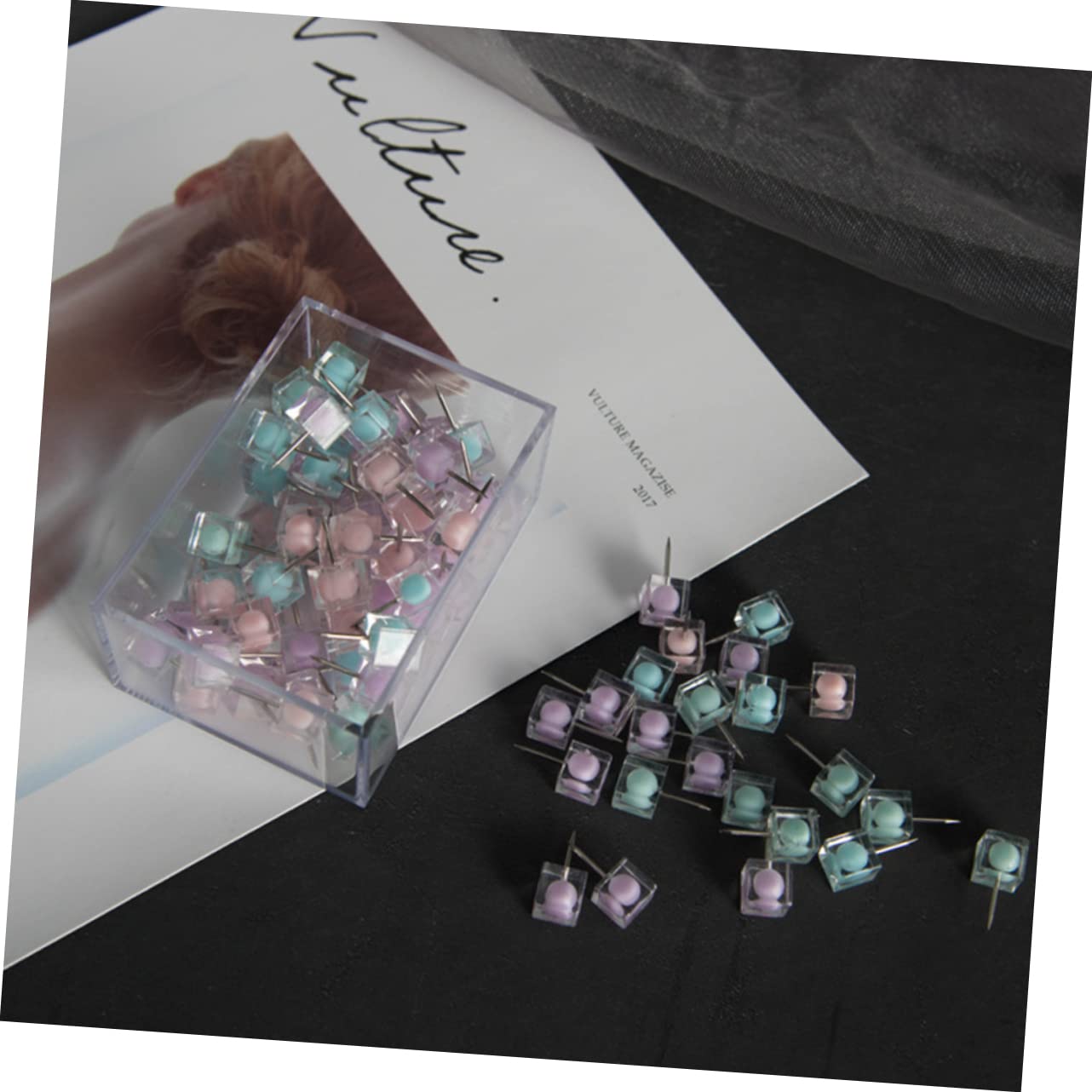 ARTIBETTER 3 Series Push Pins Coloridos para Oficina Y Manualidades Chinchetas De Mezclados para Tableros Y Paredes con Seguridad 80 Piezas*3