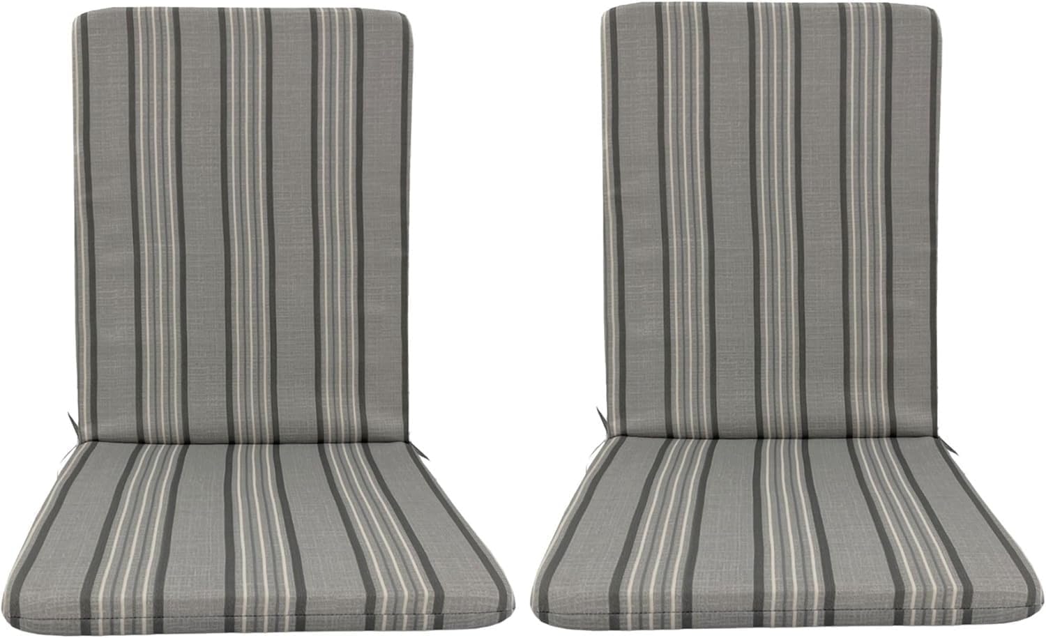 ZGantrix High Back Adirondack Chair Cushions 2 Pack, 45x108cm Waterproof Outdoor Seat Pads with Ties (3/5cm Thick) for Patio Lounger, Rocking & Recliner - Christmas & New Year (Grey A,5cm) — image 1
