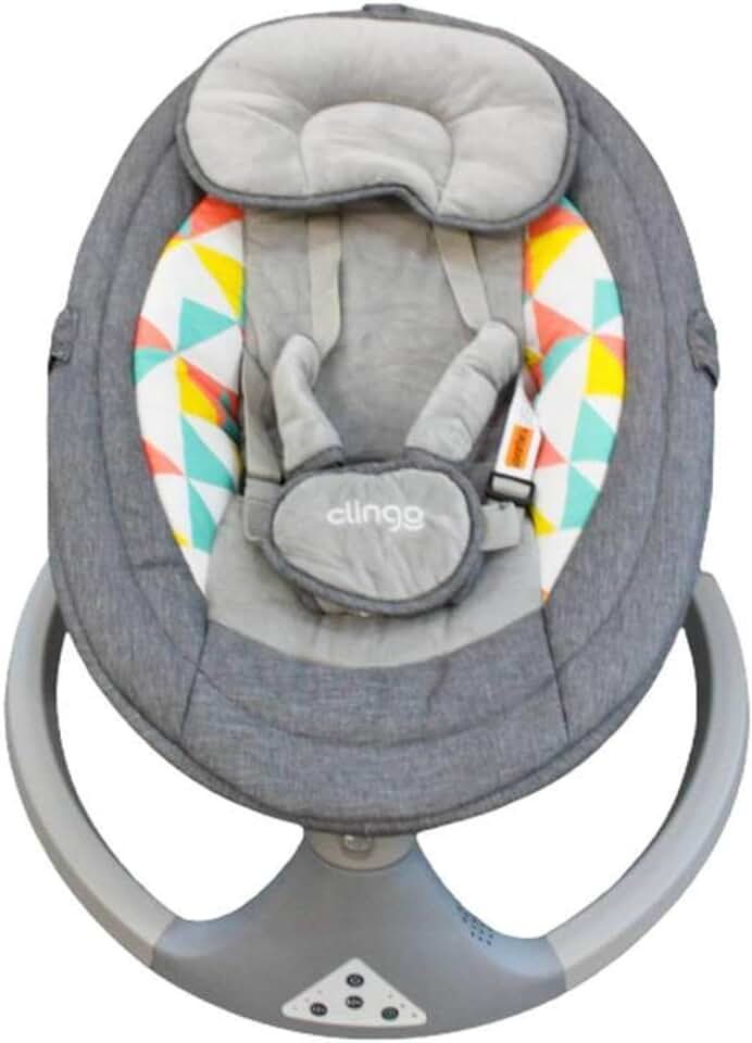 Clingo Balanço Automático para Bebê com Controle Remoto, Bluetooth, Sons Suaves, Tecido Macio, Apoio de Cabeça e Entrada USB – Até 18kg