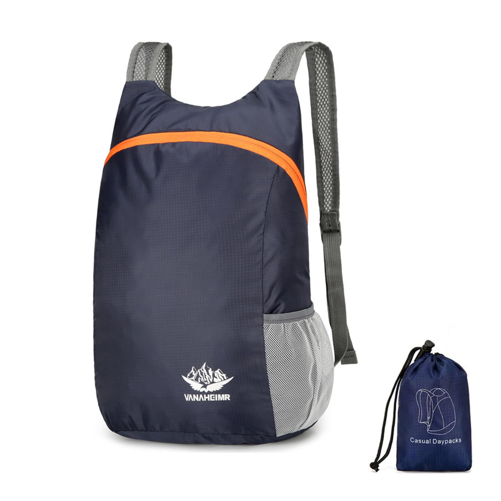 JNOUCS Foldable Backpack, Ultra Lightweight Small Backpack, Unisex Lightweight Backpack for Men Women, Water Resistant Backpack for Travelling, Used for Outdoor Sports, Travel, Hiking