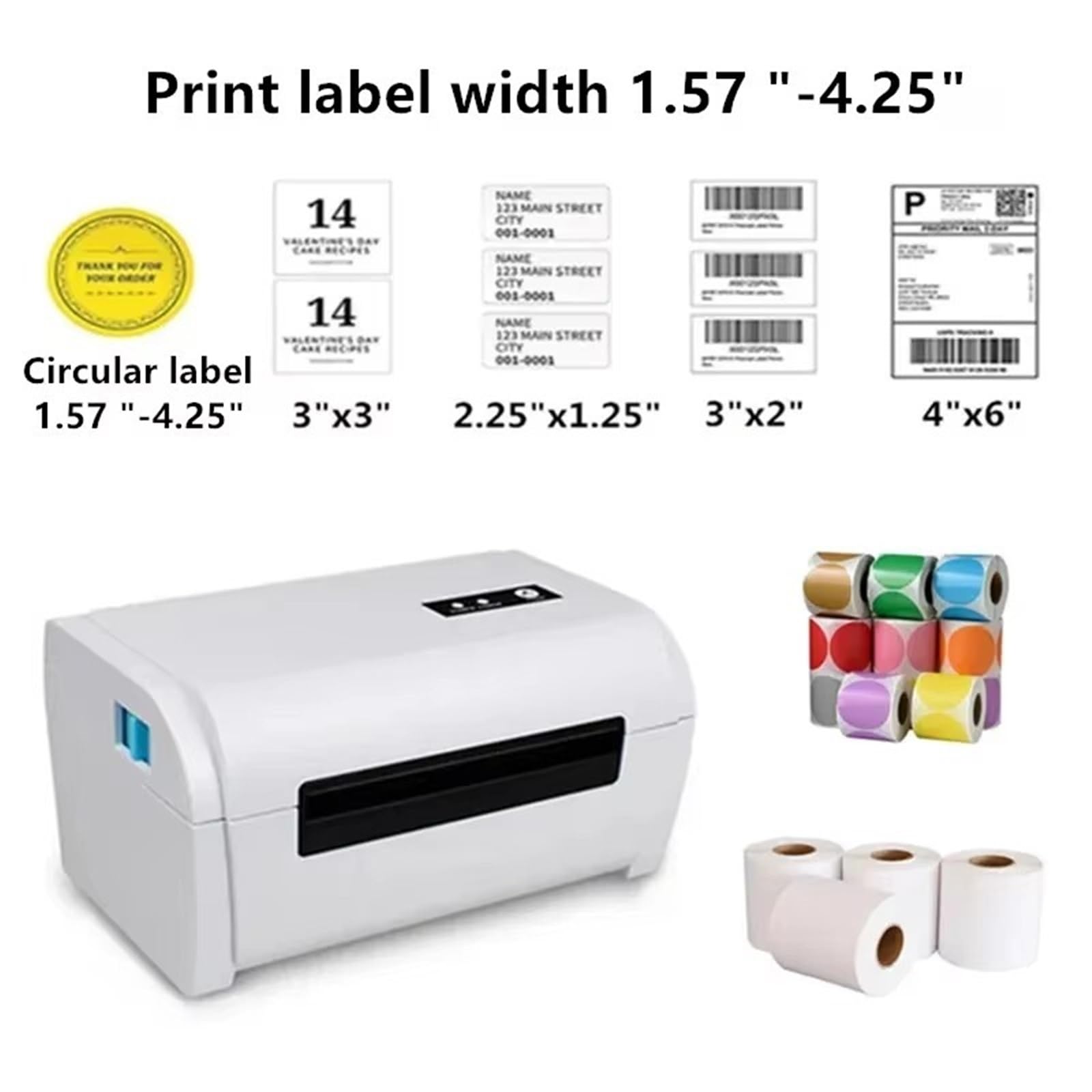 Producent etykiet, termiczna drukarka etykiet Bluetooth do domu, kuchni, biura, kompatybilna z pakietami 10 x 15 cm