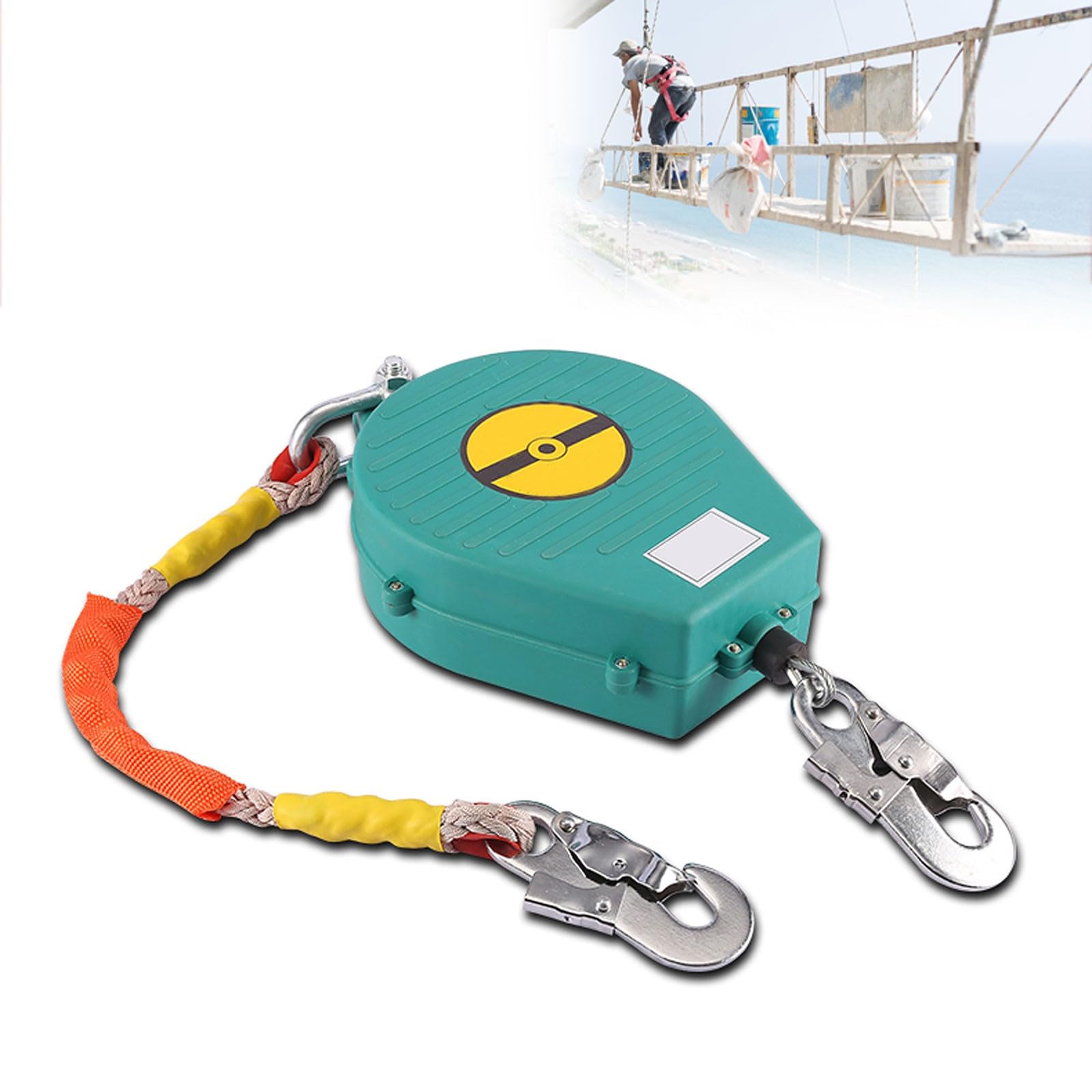 Dispositivo Anticaídas Retráctil, Arnes de Seguridad Anticaídas con Cordón Retardante de Llama, 3-20m Cordón para Herramientas Retráctil para Andamio Construcción a Gran Altitud(Size:7m)