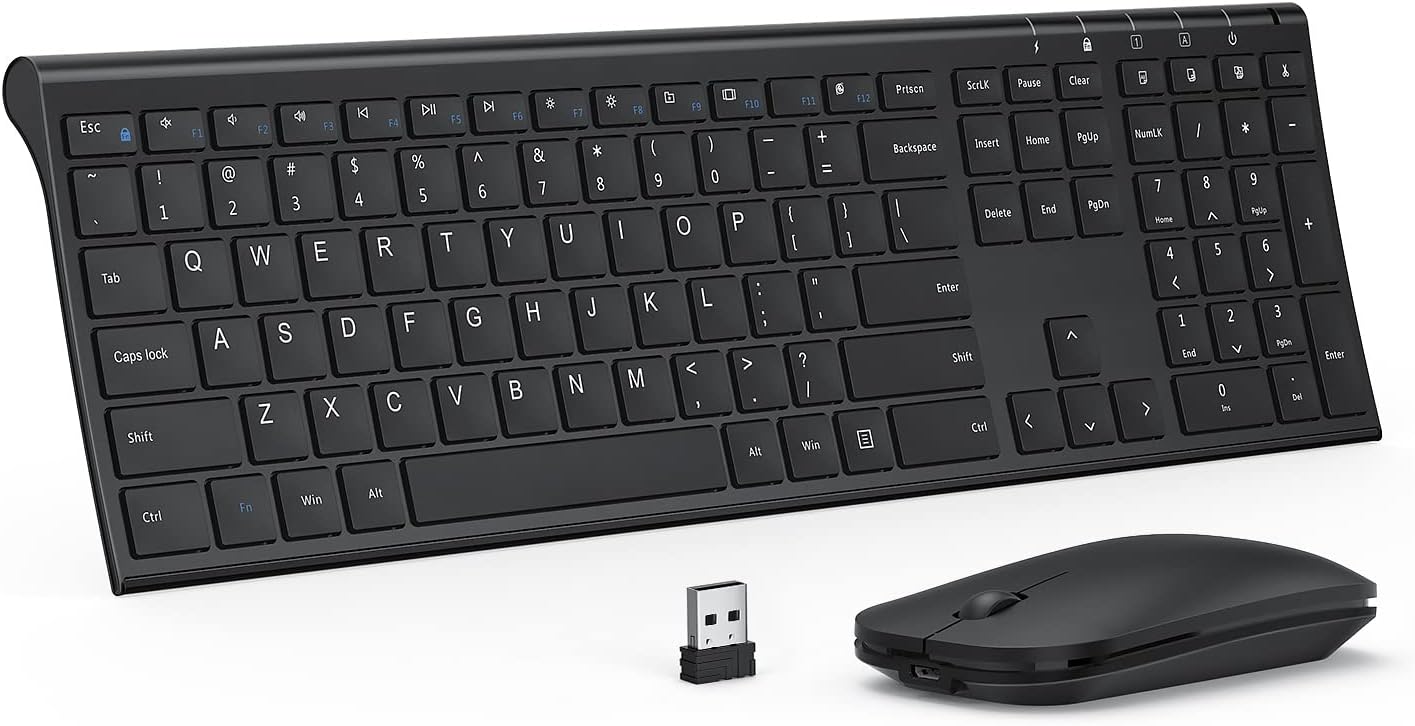Wireless Keyboard and Mouse Combo, Holkonbe 2.4GHz