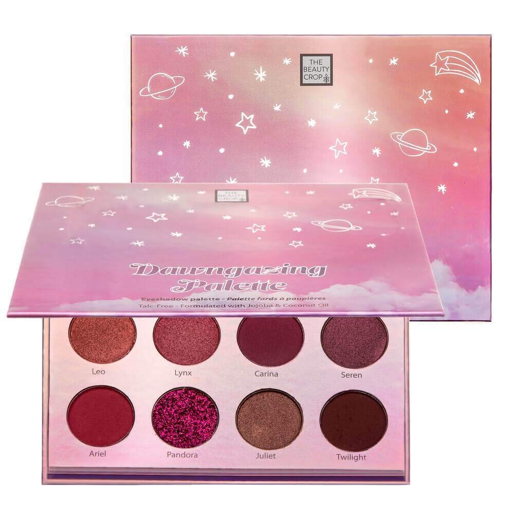 The Beauty Crop - Dawngazing Eyeshadow Palette | Highly Pigmented Shades | Enriched with Jojoba & Coconut Oil | Matte, Creamy Metallic & Glitter Finish | Makeup Kit | Vegan & Cruelty Free