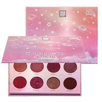 The Beauty Crop - Dawngazing Eyeshadow Palette | Highly Pigmented Shades | Enriched with Jojoba & Coconut Oil | Matte, Creamy Metallic & Glitter Finish | Makeup Kit | Vegan & Cruelty Free