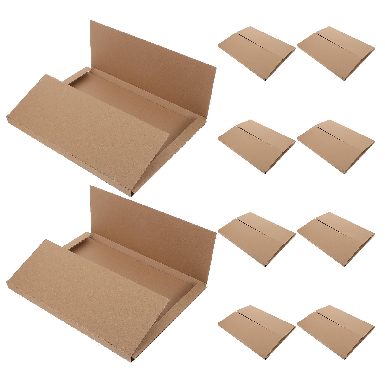 Operitacx 10 scatole per la spedizione di dischi in vinile: buste pieghevoli facili da usare per dischi in vinile - Scatole di imballaggio in carta kraft per CD, DVD, libri e spedizioni per piccole