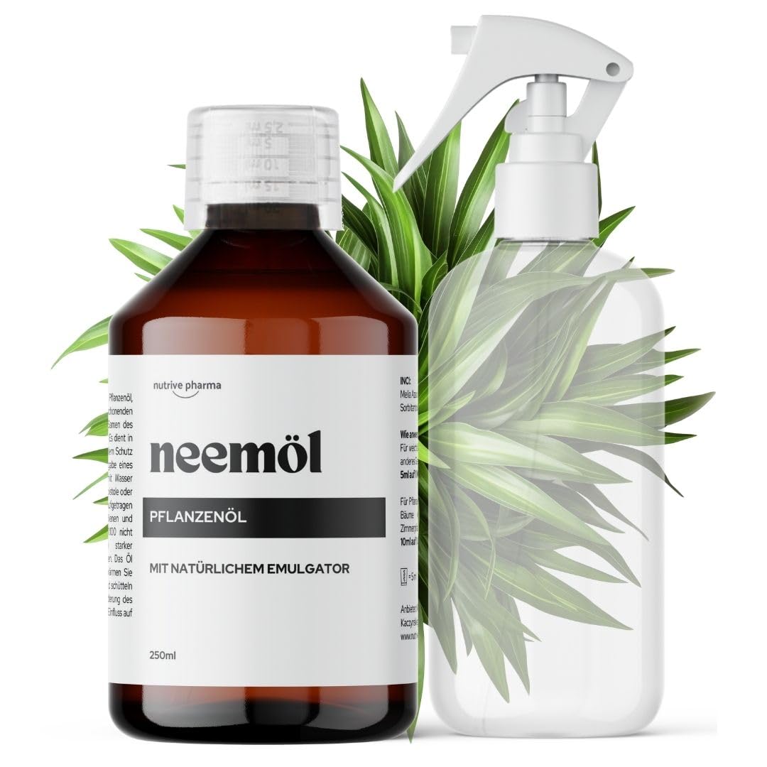 1L Organische Neem Olie Voor Planten - 100% Natuurlijk & Niet-Giftig - Bescherming en Afweer tegen Alle Soorten Ongedierte, Insecten en Ziekten - Binnen- & Buitenplanten - Spray Klaar Voor Gebruik 1L Organische Neem Olie Voor Planten - 100% Natuurlijk & Niet-Giftig - Bescherming en Afweer tegen Alle Soorten Ongedierte, Insecten en Ziekten - Binnen- & Buitenplanten - Spray Klaar Voor Gebruik