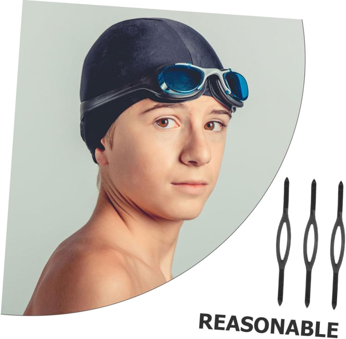 WOONEKY 5pcs Adjustable Silicone Replacement Swim Mask Straps Kit Durable Goggle Straps for Diving Snorkeling Swimming Reliable Goggles Accessories for Enhanced Comfort Stability