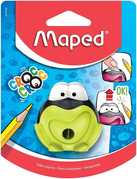 Croc Croc Frog One Hole Canister Pencil Sharpener (Assorted Colours)