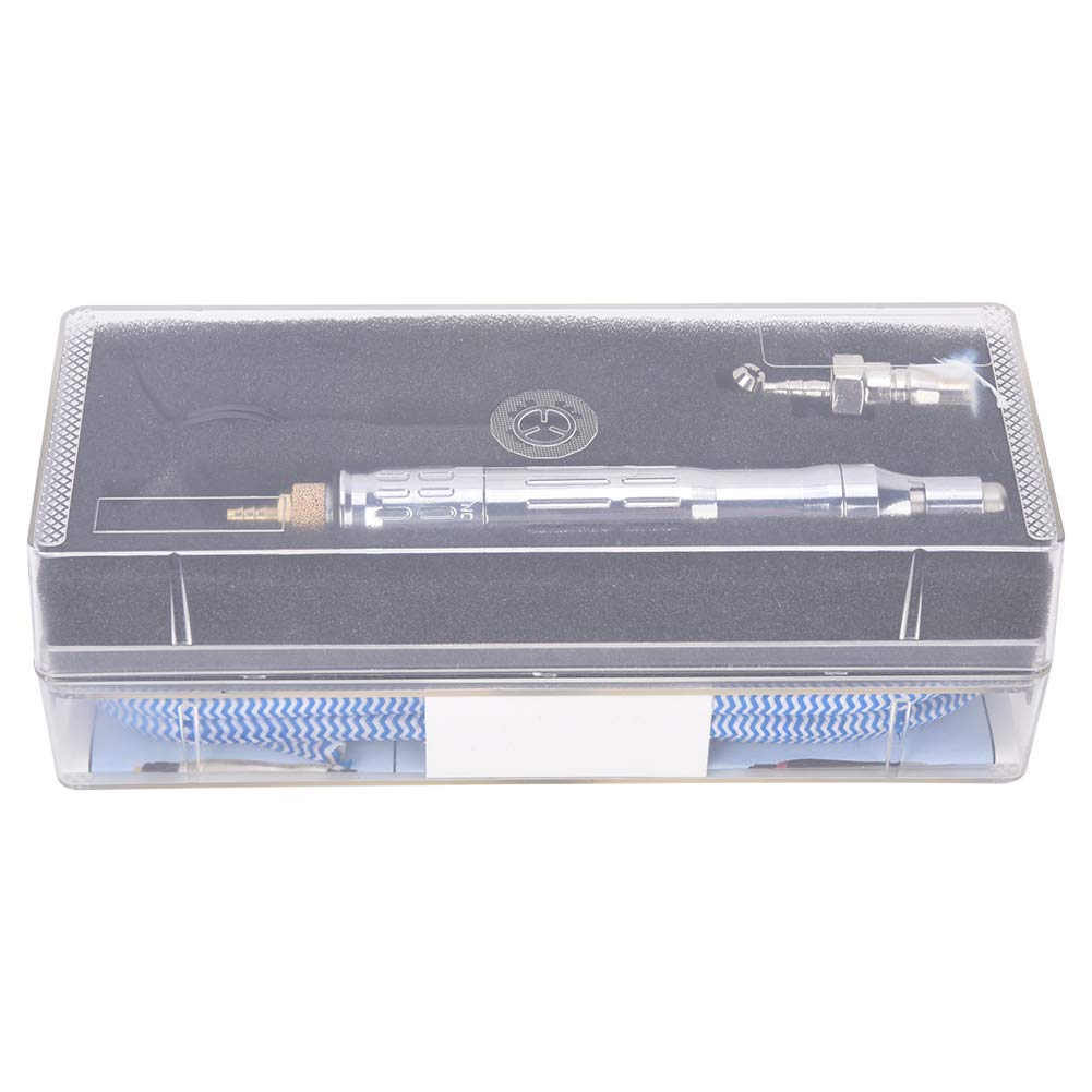 TANIQIACA Pneumatic Grinding Pen 180 Degree Straight Handle Mini Air Micro Die Grinder 65000rpm for Detailed Work