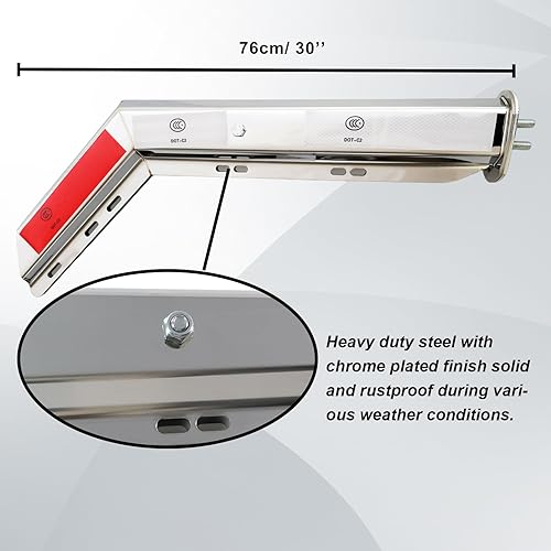 Miniatura 3 de TAIROD Par de soportes de suspensión angulares para semircamión, 30 pulgadas de longitud y 1-18 pulgadas de distancia entre pernos, perchas