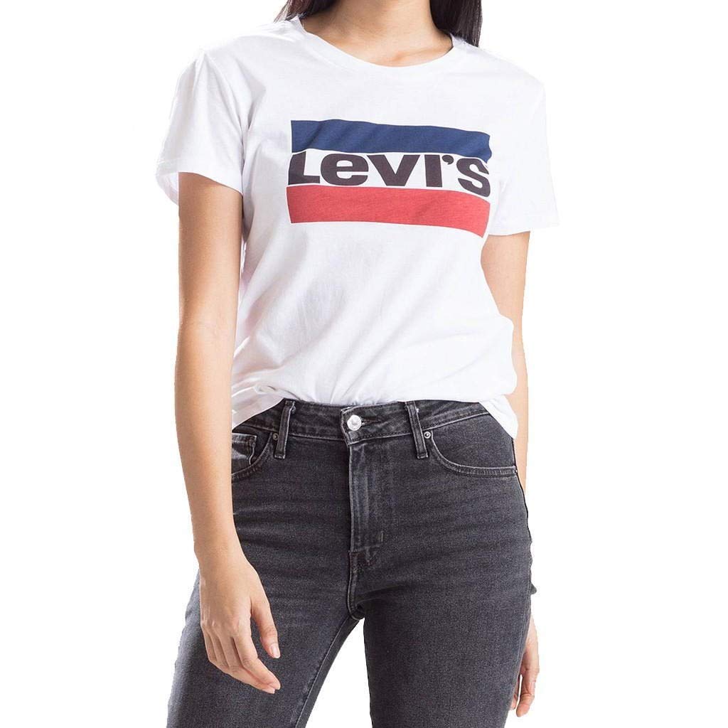 Levi's Perfect Tee: T-shirt Femme Blanc Batwing - Confort et Style - Image secondaire